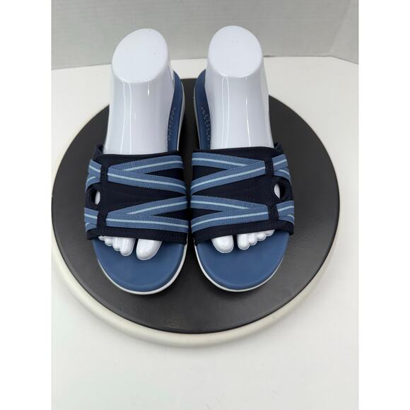 Easy Spirit Women's Size 9 Blue Wisher 2 Strappy Slide Slip On Comfort Sandals - Picture 4 of 14